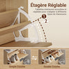 SoBuy FSR213-N Meuble à Chaussures – 24 cm de Profondeur, 120 cm de Hauteur, Naturel