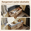 SoBuy FSR218-F Banc à Chaussures avec Coussin Amovible et 1 Abattant – Slim 24 cm, 6-8 Paires, Charge 123 kg – Bois et Gris