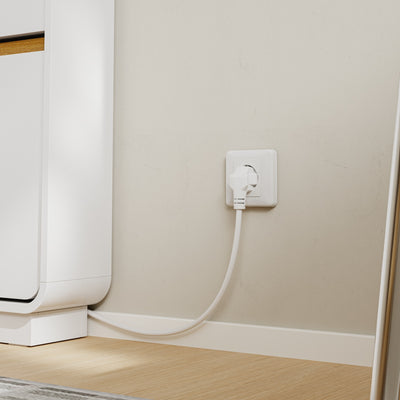 SoBuy FSR228-E-W Meuble à Chaussures Ultra Fin avec USB-C – 15 cm de Profondeur, 9 Paires, Fixation Murale, Blanc, 72 × 15 × 126 cm