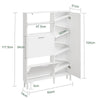 SoBuy FSR230-W Meuble à Chaussures Blanc – Armoire de Rangement Mince avec Abattants, Rangement Chaussures Moderne – 83×14×117,5 cm, Charge 39 kg