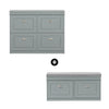SoBuy Lot FSR64-HG + FSR79-HG – Ensemble Meubles à Chaussures Gris, Banc avec Coussin + Meuble 4 Abattants 16 Paires, Rangeme