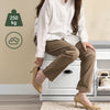 SoBuy FSR64-WG + FSR82-K-WG Ensemble Double Coffre à Chaussures avec Coussin, Rangement Abattant, Gain de Place – Effet Bois Vieilli Blanc