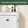 SoBuy FSR79-WG + FSR78-WG Ensemble Armoire à Chaussures 4 + 2 Abattants, Rangement 24 Paires, Gain de Place – Effet Bois Vieilli Blanc