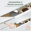 SoBuy FSR79-WG + FSR78-WG Ensemble Armoire à Chaussures 4 + 2 Abattants, Rangement 24 Paires, Gain de Place – Effet Bois Vieilli Blanc