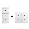 SoBuy FSR79-WG + FSR94-WG Lot de 2 Meubles à Chaussures Slim 28 Paires – Entrée Familiale XXL – Effet Bois Blanc Certifié FSC