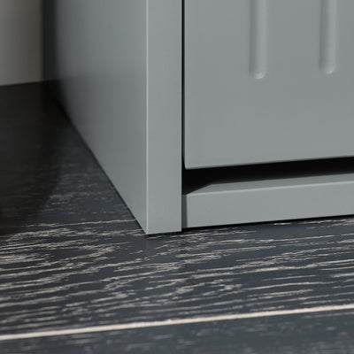 SoBuy FSR98-L-HG Banc à Chaussures avec Coussin Rembourré et 1 Abattant pour Entrée Couloir – 80x26x45 cm, Gris