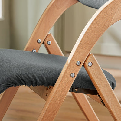 SoBuy FST92-SG Chaise Pliante Rembourrée en Bois – Gris Foncé