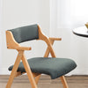 SoBuy FST98-SGx2 Lot de 2 Chaises Pliantes en Bois de Hêtre avec Coussin Déhoussable, Charge 150 kg – Chaises Salle à Manger, Cuisine et Salon, Gris Foncé