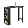 SoBuy FWT17-II-SCH Table de Bar Haute de Cuisine Table Mange Debout pour Petits Espaces, Bar pour Cuisine, Salon, Bureau ou B