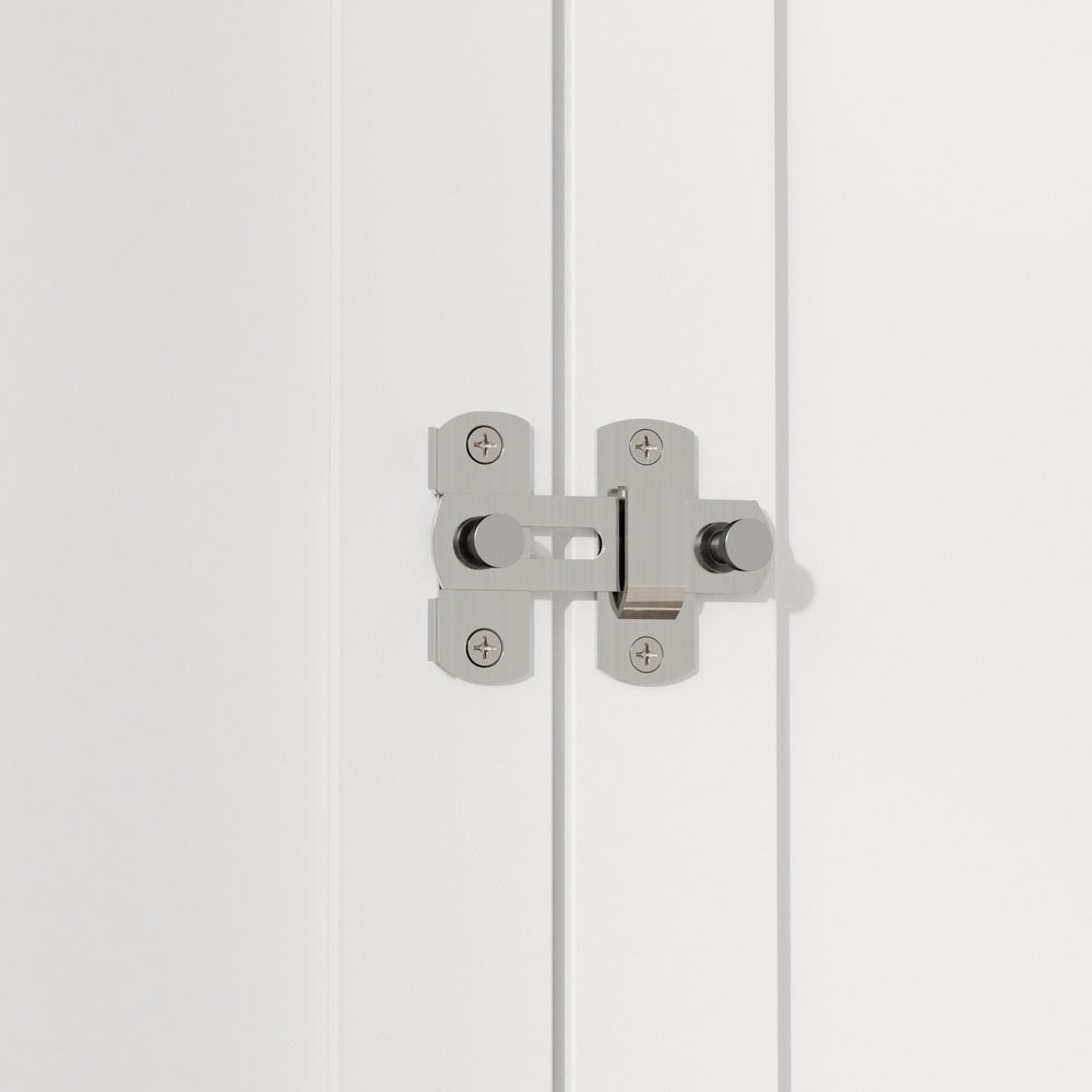 SoBuy HAT10-E-W Meuble Cache-Litière pour Chat 2 Portes avec Prises et Étagères – Armoire de Rangement Blanc Moderne pour Chambre, Cuisine et Bureau – 80×60×116,5 cm, Charge 96 kg