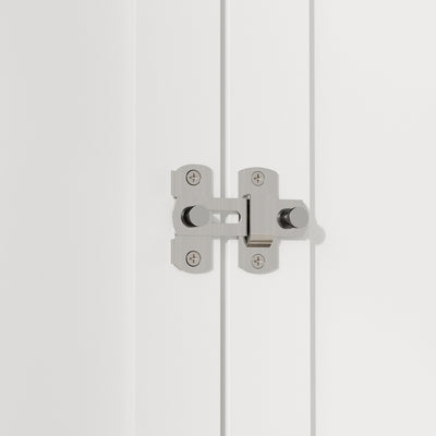 SoBuy HAT10-E-W Meuble Cache-Litière pour Chat 2 Portes avec Prises et Étagères – Armoire de Rangement Blanc Moderne pour Chambre, Cuisine et Bureau – 80×60×116,5 cm, Charge 96 kg