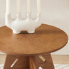 SoBuy HFBT01-BRTable d'appoint Ronde en Bois Table Basse Ronde Table de Nuit Table de Chevet Bouts de Canapé en Tenons et Mortaises