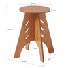 SoBuy HFBT01-K-BR Table d'appoint Ronde en Bois Table Basse Ronde Table de Nuit Table de Chevet Bouts de Canapé Marron en Tenons et Mortaises