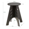 SoBuy HFBT01-K-SCHTable d'appoint Ronde en Bois Table Basse Ronde Table de Nuit Table de Chevet Bouts de Canapé Marron en Tenons et Mortaises, Noir