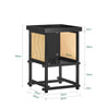 SoBuy HFBT03-SCH Table d'appoint Design, Table Basse Carrée, Bout de Canapé, Table de Chevet avec Compartiment Ouvert