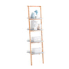 SoBuy HSTR02-K-HG Étagère Échelle, Bibliothèque à 4 Niveaux, Étagère de Rangement, Meuble de Rangement sur Pieds, Bibliothèqu
