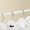 SoBuy KLS03-II-W Portant à Vêtements Télescopique – Largeur 124–226 cm, Hauteur 200–295 cm, Blanc