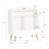 SoBuy KMB100-K-W Bibliothèque Enfant, Étagère à Livres, Étagère de Rangement Jouets pour Enfants,2 Compartiments Ouverts