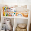 SoBuy KMB100-K-W Bibliothèque Enfant, Étagère à Livres, Étagère de Rangement Jouets pour Enfants,2 Compartiments Ouverts