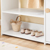 SoBuy KMB110-W Portant à Vêtements Enfant, Penderie pour Enfants, Garde-Robe Enfants, Étagère à Vêtement