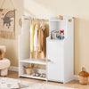 SoBuy KMB110-W Portant à Vêtements Enfant, Penderie pour Enfants, Garde-Robe Enfants, Étagère à Vêtement