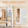 SoBuy KMB110-W Portant à Vêtements Enfant, Penderie pour Enfants, Garde-Robe Enfants, Étagère à Vêtement