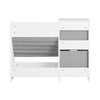 SoBuy KMB76-W Bibliothèque Enfants, Organisateur Jouets et Livres, Étagère de Rangement pour Enfants avec 2 Paniers, 5 Étagères et 1 Compartiment
