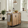 SoBuy KNL02-PF Îlot Central de Cuisine avec 2 Portes, 3 Tiroirs, 1 Porte et 1 Étagère, pour Cuisine et Salle à Manger, Rangement Optimisé – L113×P69×H106 cm