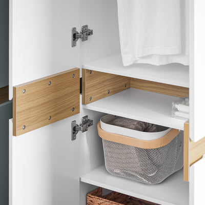 SoBuy KSB01-W Armoire Faible Profondeur 30 cm – Dressing Gain de Place, Penderie Intégrée, Blanc