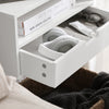 SoBuy NKD03-W Table de Chevet Murale, Table de Nuit Flottante avec Tiroir et Plateau, Étagère Murale pour Chambre à Coucher, L 45 x P 25 x H 22 cm, Blanc