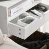 SoBuy NKD03-Wx2 Table de Chevet Murale, Table de Nuit Flottante avec Tiroir et Plateau, Étagère Murale pour Chambre à Coucher, L 45 x P 25 x H 22 cm, Blanc