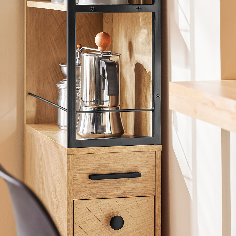 SoBuy NSR13-N Meuble 20 cm Entre Frigo et Mur – Rangement Gain de Place, Style Naturel