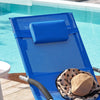 SoBuy OGS28-KBx2 Lot de 2 Chaise Longue Transat de Jardin Bascule avec Appui-tête Réglable et Pochette latérale