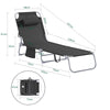 SoBuy OGS35-SCHx2 Lot de 2 Transats de Jardin Pliable avec Oreiller et Poche Latérale, Chaise Longue Relax, Design Fonctionnel – L155×P56×H81 cm, Noir