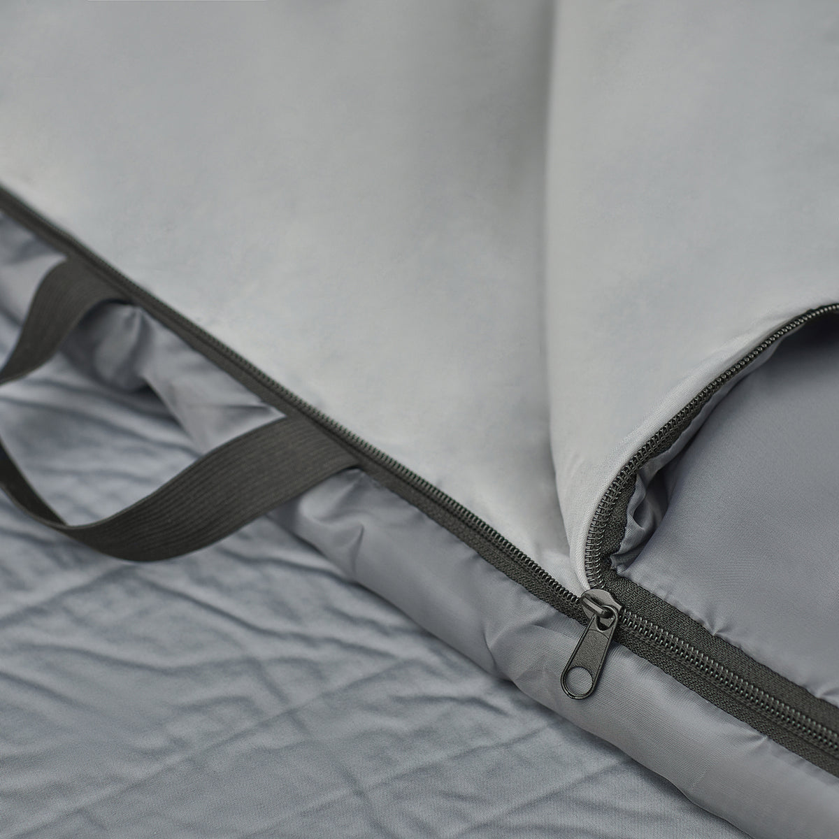 SoBuy OGS60-L-HG Lit de Camping 2 Personnes 3 en 1 – Toit Anti-UV, Matelas Gonflable Intégré, Charge 300 kg, Sac à Roulettes, Gris