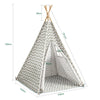 SoBuy OSS03 Tipi Enfant Tente pour Enfant avec Tapis De Sol Indian Teepee Tente de Jeu pour Enfants avec Tapis De Sol 1 Porte 1 Fenêtre Maison de Jeu