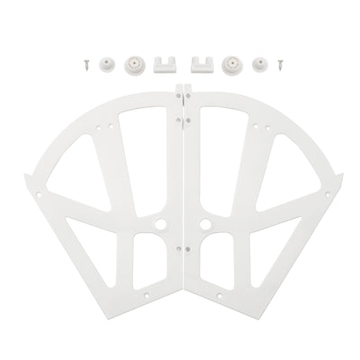 SoBuy SDA08-W 2 Pièces Charnières de Cabinet, Charnières de Tiroir pour Porte-Chaussures en Plastique Raccords De Remplacemen