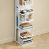 SoBuy STR14-H-W Bibliothèque Colonne Étroite 7 Niveaux – Meuble de Rangement en Bois, Étagère Blanche – 30×32,5×146,8 cm, Charge 60 kg