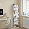 SoBuy STR14-H-W Bibliothèque Colonne Étroite 7 Niveaux – Meuble de Rangement en Bois, Étagère Blanche – 30×32,5×146,8 cm, Charge 60 kg