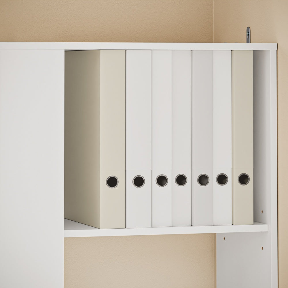 SoBuy STR15-W Étagère Blanche 4 Niveaux avec 3 Tiroirs – Meuble de Rangement Gain de Place pour Salon, Chambre, Cuisine ou Bureau, Bibliothèque Haute d'Angle 28 cm – 28×50×170 cm, Charge 58 kg