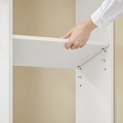SoBuy STR15-W Étagère Blanche 4 Niveaux avec 3 Tiroirs – Meuble de Rangement Gain de Place pour Salon, Chambre, Cuisine ou Bureau, Bibliothèque Haute d'Angle 28 cm – 28×50×170 cm, Charge 58 kg