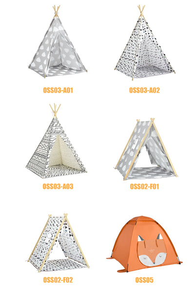 SoBuy OSS03 Tipi Enfant Tente pour Enfant avec Tapis De Sol Indian Teepee Tente de Jeu pour Enfants avec Tapis De Sol 1 Porte 1 Fenêtre Maison de Jeu