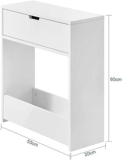 SoBuy BZR48-W Support Papier Toilette, Armoire Toilettes WC, Meuble de Salle de Bain, Armoire de Salle de Bain sur Pied