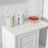 SoBuy BZR39-W Meuble de Salle de Bain Haut – Armoire de Salle de Bain Étroit avec Porte Lamellée et 3 Étagères – Placard de Rangement pour Cuisine, Toilette, Blanc, 48 x 96 x 24cm