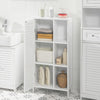 SoBuy BZR39-W Meuble de Salle de Bain Haut – Armoire de Salle de Bain Étroit avec Porte Lamellée et 3 Étagères – Placard de Rangement pour Cuisine, Toilette, Blanc, 48 x 96 x 24cm