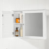 SoBuy BZR55-W Armoire Miroir Meuble Haut de Salle de Bain Armoire Suspendue avec Porte Miroir Commode Meuble de Rangem