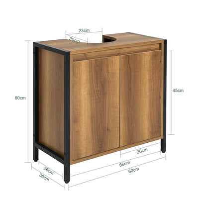 SoBuy BZR63-II-PF Meuble sous Lavabo Housse Colonne Lavabo