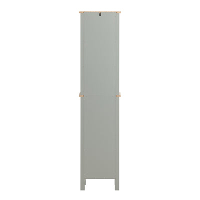 SoBuy BZR68-HG Colonne Salle de Bain Rangement Fonctionnel et Compact, pour Salle de Bain et WC, Rangement Optimisé, Design Fonctionnel – L39×P30×H169 cm, Gris