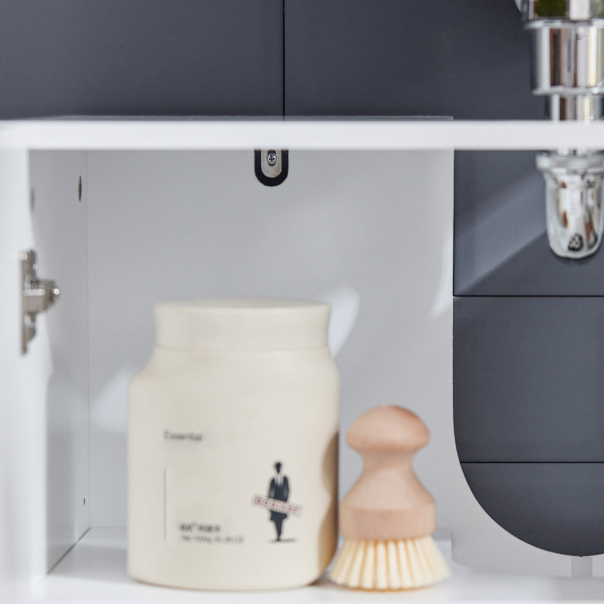 SoBuy BZR92-W Meuble sous Lavabo, Meuble sous évier, Meuble sous Vasque, Armoire Salle de Bain, Placard de Rangement