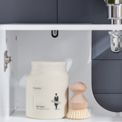 SoBuy BZR92-W Meuble sous Lavabo, Meuble sous évier, Meuble sous Vasque, Armoire Salle de Bain, Placard de Rangement